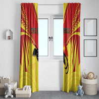 Papua New Guinea Rugby Window Curtain Kumuls Heritage