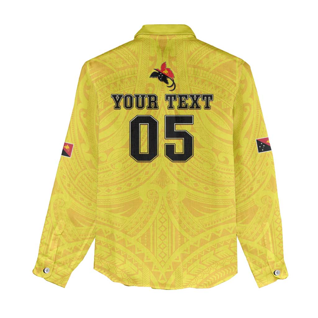 Papua New Guinea Rugby Custom Women Casual Shirt Kumuls Heritage