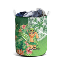 Aloha Hawaii St Patrick's Day Laundry Basket Polynesian Style