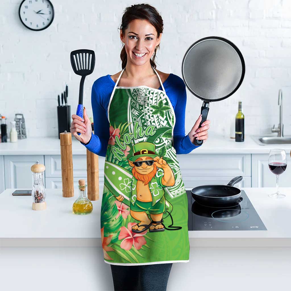 Aloha Hawaii St Patrick's Day Apron Polynesian Style