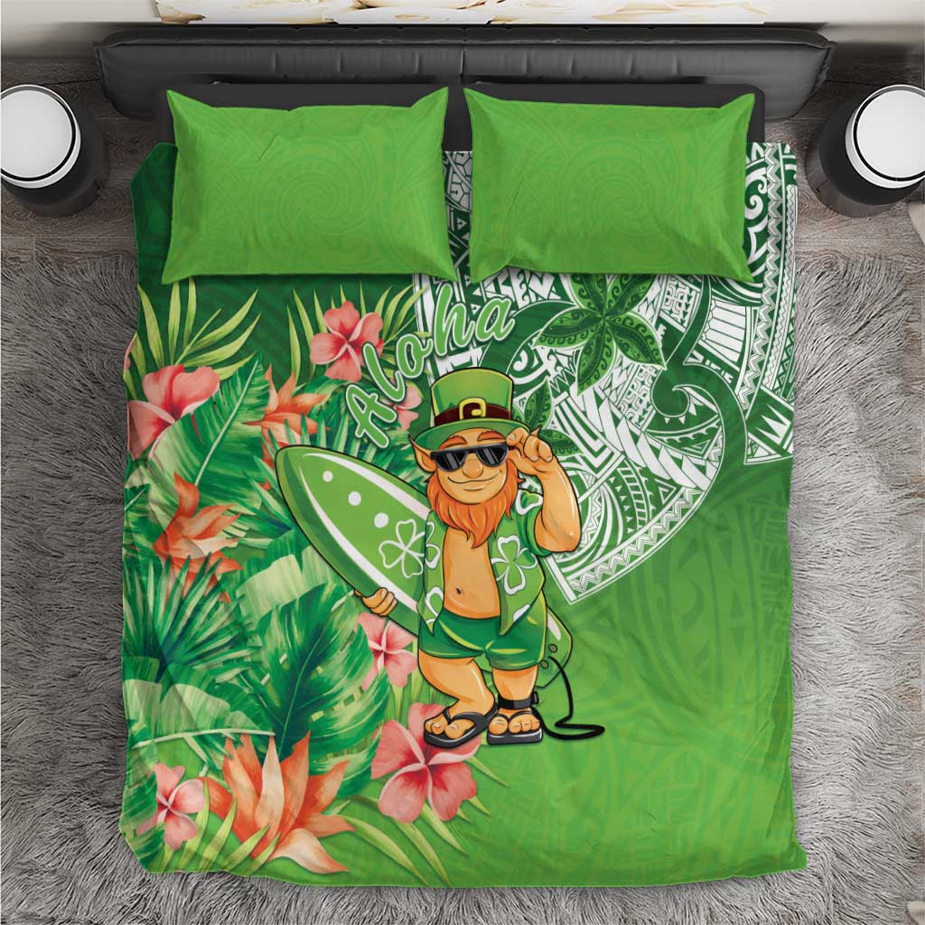 Aloha Hawaii St Patrick's Day Bedding Set Polynesian Style