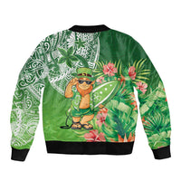 Aloha Hawaii St Patrick's Day Bomber Jacket Polynesian Style