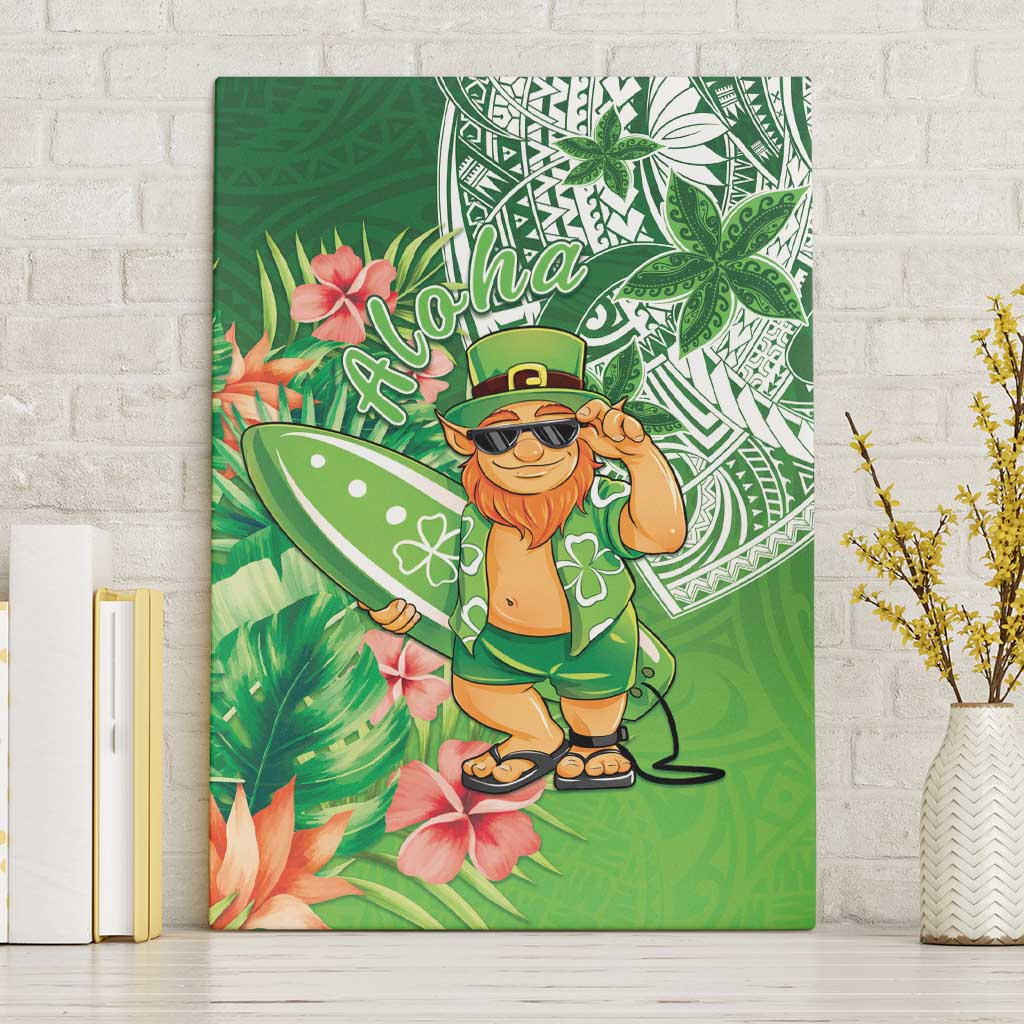 Aloha Hawaii St Patrick's Day Canvas Wall Art Polynesian Style
