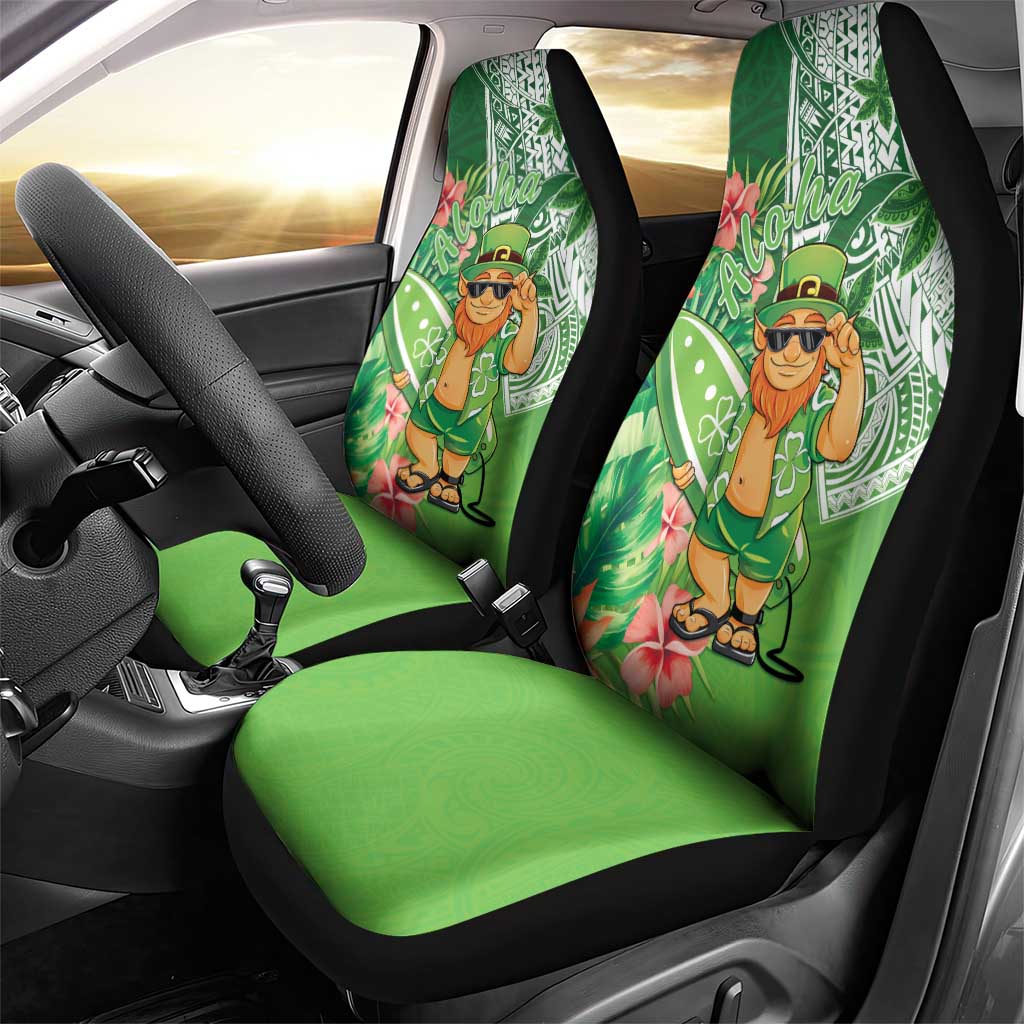 Aloha Hawaii St Patrick's Day Car Seat Cover Polynesian Style