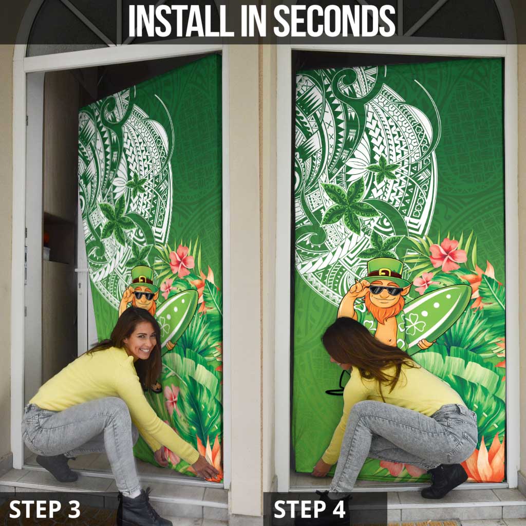 Aloha Hawaii St Patrick's Day Door Cover Polynesian Style