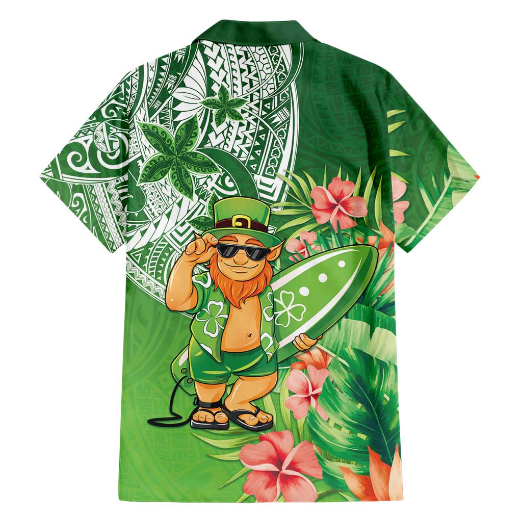 Aloha Hawaii St Patrick's Day Family Matching Short Sleeve Bodycon Dress and Hawaiian Shirt Polynesian Style LT05 - Polynesian Pride