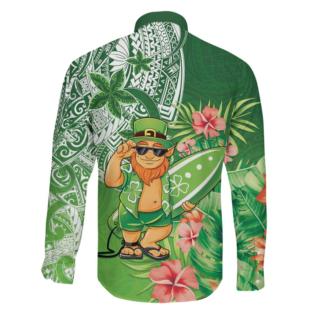 Aloha Hawaii St Patrick's Day Family Matching Summer Maxi Dress and Hawaiian Shirt Polynesian Style