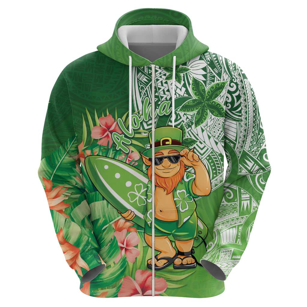 Aloha Hawaii St Patrick's Day Hoodie Polynesian Style