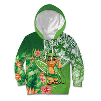 Aloha Hawaii St Patrick's Day Kid Hoodie Polynesian Style