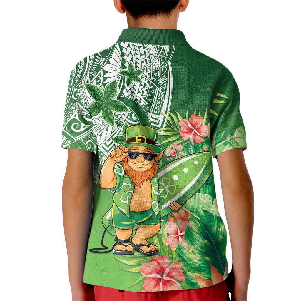 Aloha Hawaii St Patrick's Day Kid Polo Shirt Polynesian Style