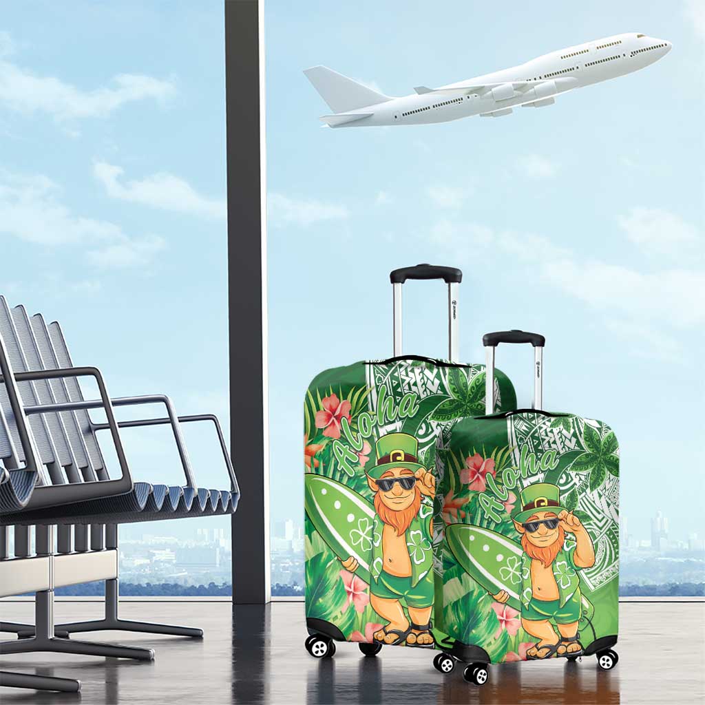 Aloha Hawaii St Patrick's Day Luggage Cover Polynesian Style