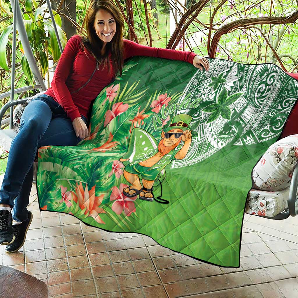 Aloha Hawaii St Patrick's Day Quilt Polynesian Style