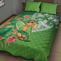 Aloha Hawaii St Patrick's Day Quilt Bed Set Polynesian Style