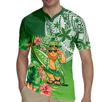 Aloha Hawaii St Patrick's Day Rugby Jersey Polynesian Style
