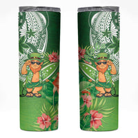 Aloha Hawaii St Patrick's Day Skinny Tumbler Polynesian Style