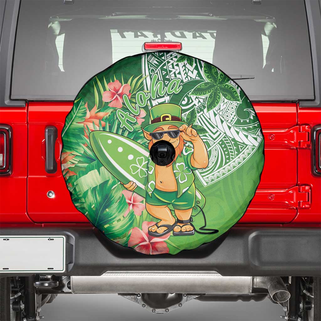 Aloha Hawaii St Patrick's Day Spare Tire Cover Polynesian Style