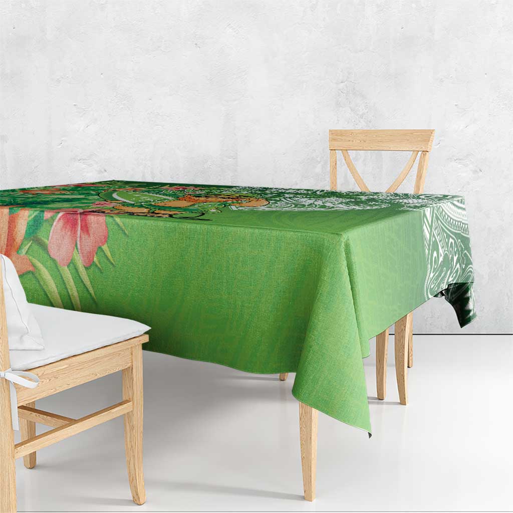 Aloha Hawaii St Patrick's Day Tablecloth Polynesian Style