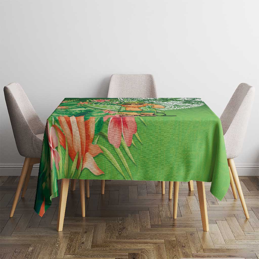 Aloha Hawaii St Patrick's Day Tablecloth Polynesian Style