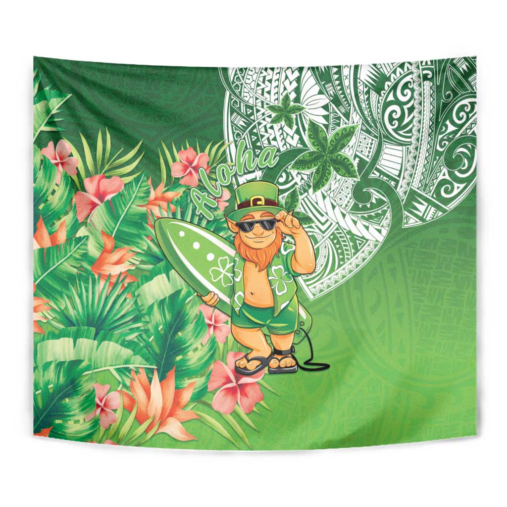 Aloha Hawaii St Patrick's Day Tapestry Polynesian Style