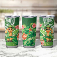 Aloha Hawaii St Patrick's Day Tumbler Cup Polynesian Style