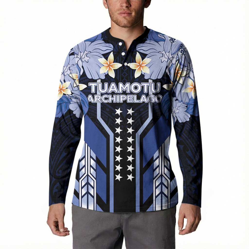 French Polynesia Tuamotu Archipelago Button Sweatshirt Polynesian Pattern Unique Style