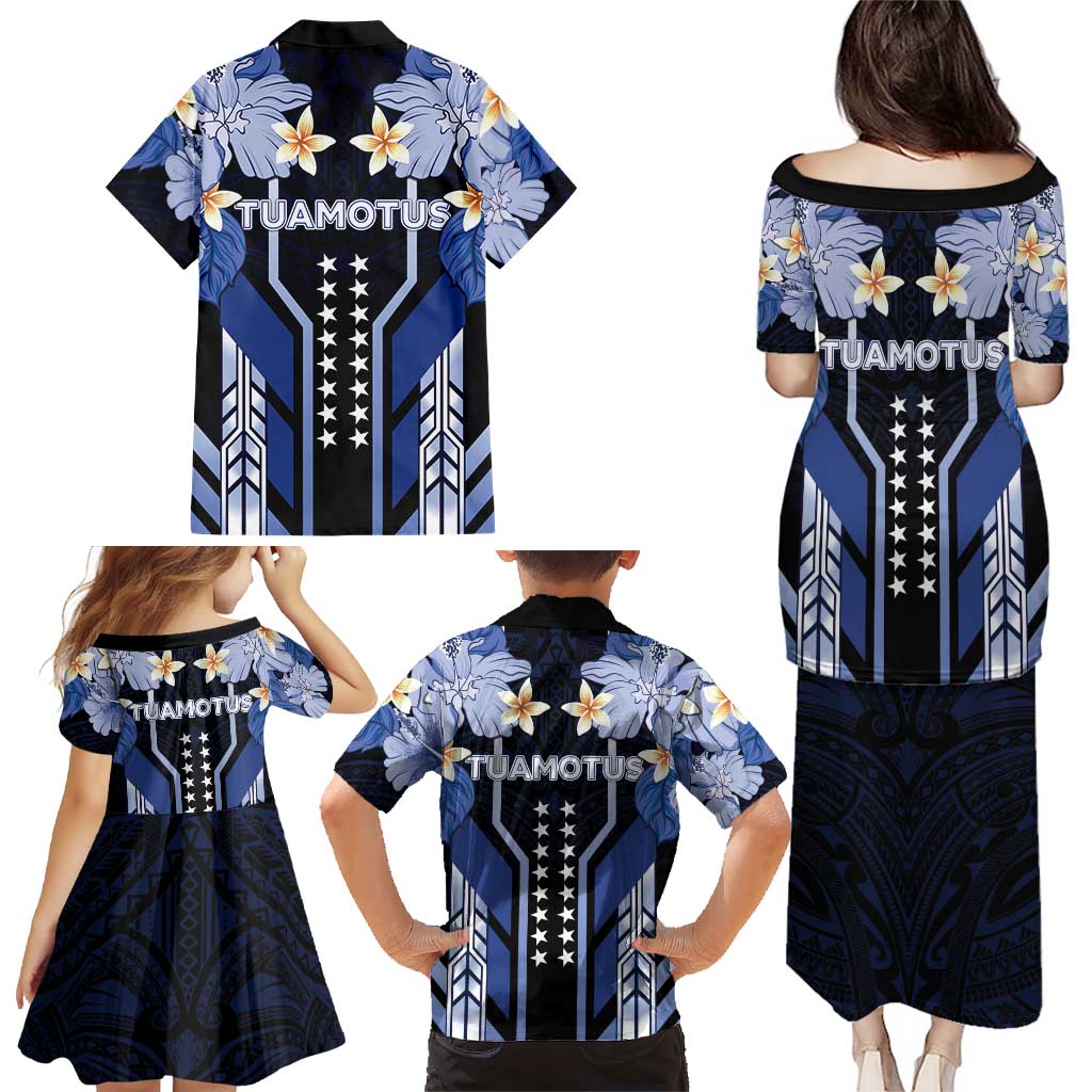 French Polynesia Tuamotu Archipelago Family Matching Puletasi and Hawaiian Shirt Polynesian Pattern Unique Style