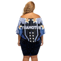 French Polynesia Tuamotu Archipelago Off Shoulder Short Dress Polynesian Pattern Unique Style