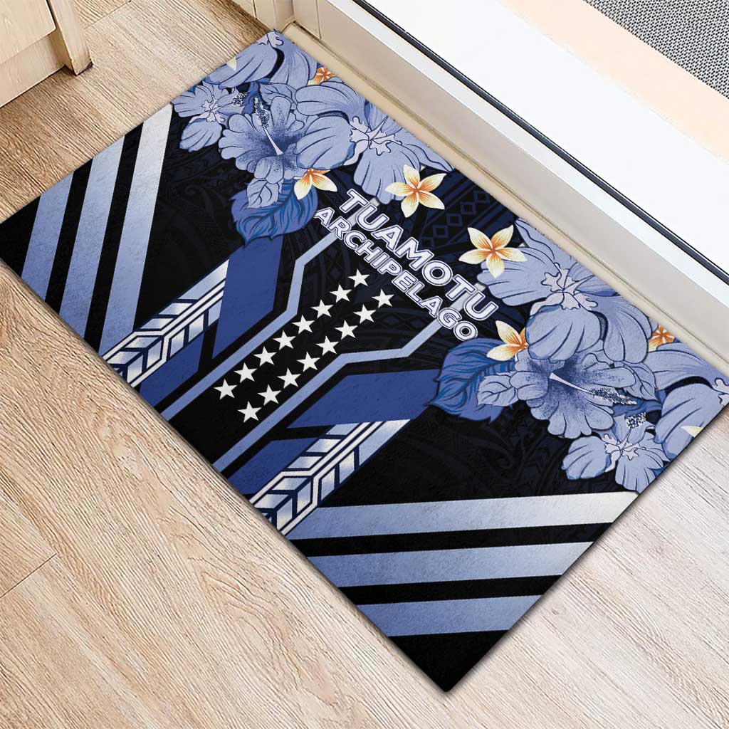 French Polynesia Tuamotu Archipelago Rubber Doormat Polynesian Pattern Unique Style