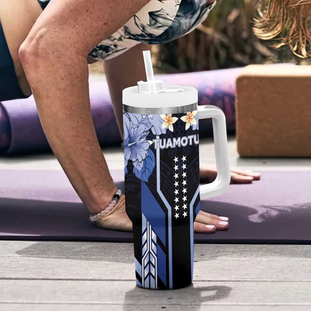French Polynesia Tuamotu Archipelago Tumbler With Handle Polynesian Pattern Unique Style