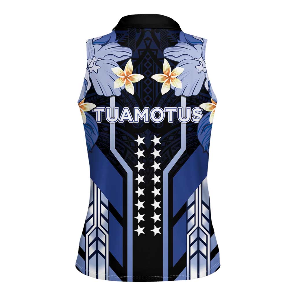 French Polynesia Tuamotu Archipelago Women Sleeveless Polo Shirt Polynesian Pattern Unique Style
