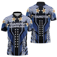 French Polynesia Tuamotu Archipelago Zipper Polo Shirt Polynesian Pattern Unique Style