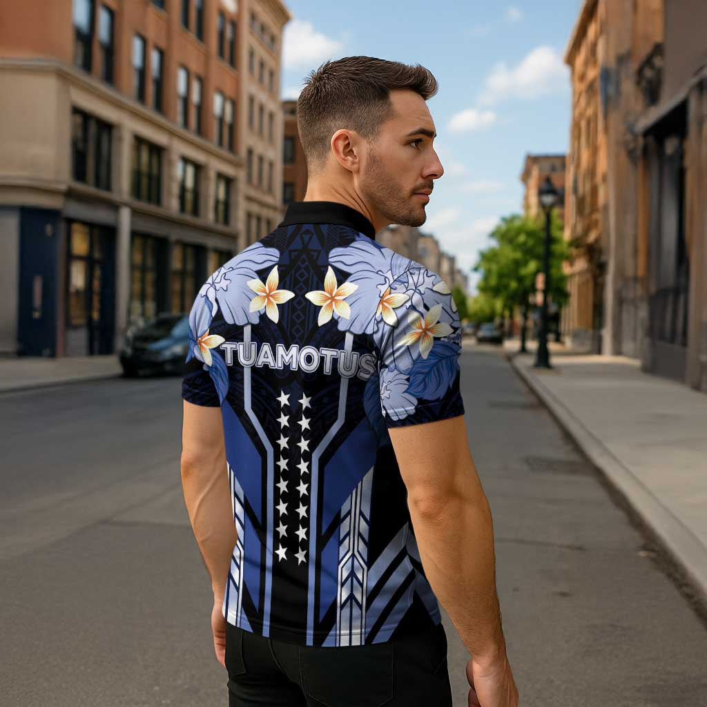 French Polynesia Tuamotu Archipelago Zipper Polo Shirt Polynesian Pattern Unique Style