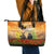 Australia And New Zealand ANZAC Day Leather Tote Bag Kangaroo And Kiwi Bird Soldiers Lest We Forget