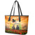 Australia And New Zealand ANZAC Day Leather Tote Bag Kangaroo And Kiwi Bird Soldiers Lest We Forget