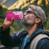 New Zealand Fern Women Rugby Custom 4 in 1 Can Cooler Tumbler Pink Maori Pattern