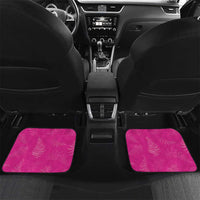 New Zealand Fern Women Rugby Custom Car Mats Pink Maori Pattern