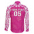 New Zealand Fern Women Rugby Custom Family Matching Long Sleeve Bodycon Dress and Hawaiian Shirt Pink Maori Pattern