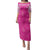 New Zealand Fern Women Rugby Custom Family Matching Puletasi and Hawaiian Shirt Pink Maori Pattern