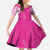 New Zealand Fern Women Rugby Custom Kid Short Sleeve Dress Pink Maori Pattern