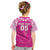 New Zealand Fern Women Rugby Custom Kid T Shirt Pink Maori Pattern