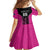 New Zealand Fern Rugby Custom Family Matching Long Sleeve Bodycon Dress and Hawaiian Shirt Pink Maori Pattern