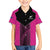 New Zealand Fern Rugby Custom Family Matching Long Sleeve Bodycon Dress and Hawaiian Shirt Pink Maori Pattern