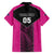 New Zealand Fern Rugby Custom Family Matching Puletasi and Hawaiian Shirt Pink Maori Pattern