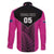 New Zealand Fern Rugby Custom Family Matching Puletasi and Hawaiian Shirt Pink Maori Pattern
