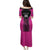 New Zealand Fern Rugby Custom Family Matching Puletasi and Hawaiian Shirt Pink Maori Pattern