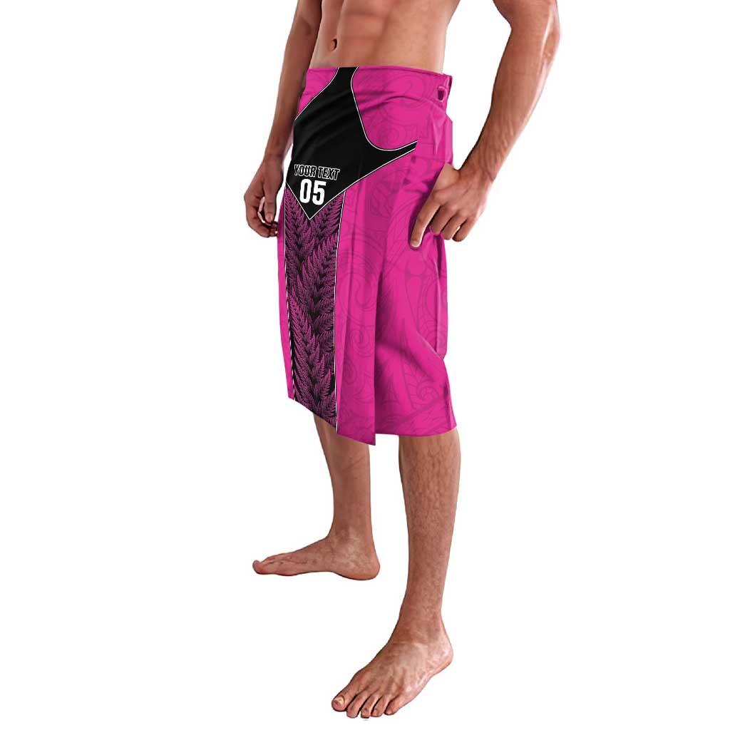 New Zealand Fern Rugby Custom Lavalava Pink Maori Pattern