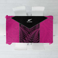 New Zealand Fern Rugby Tablecloth Pink Maori Pattern