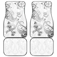 Brain Cancer Awareness Car Mats Ribbon Polynesian Pattern