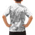 Personalised Brain Cancer Awareness Family Matching Off The Shoulder Long Sleeve Dress and Hawaiian Shirt Ribbon Polynesian Pattern