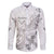 Personalised Brain Cancer Awareness Family Matching Off The Shoulder Long Sleeve Dress and Hawaiian Shirt Ribbon Polynesian Pattern